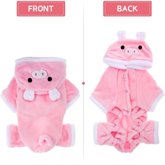 Small Dog Cutedog Brand Piggy Hoodie Fits 6-9lb - Picture 3 of 6